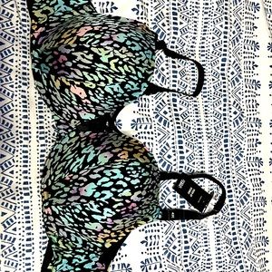 NWT leopard print push up plunge bra